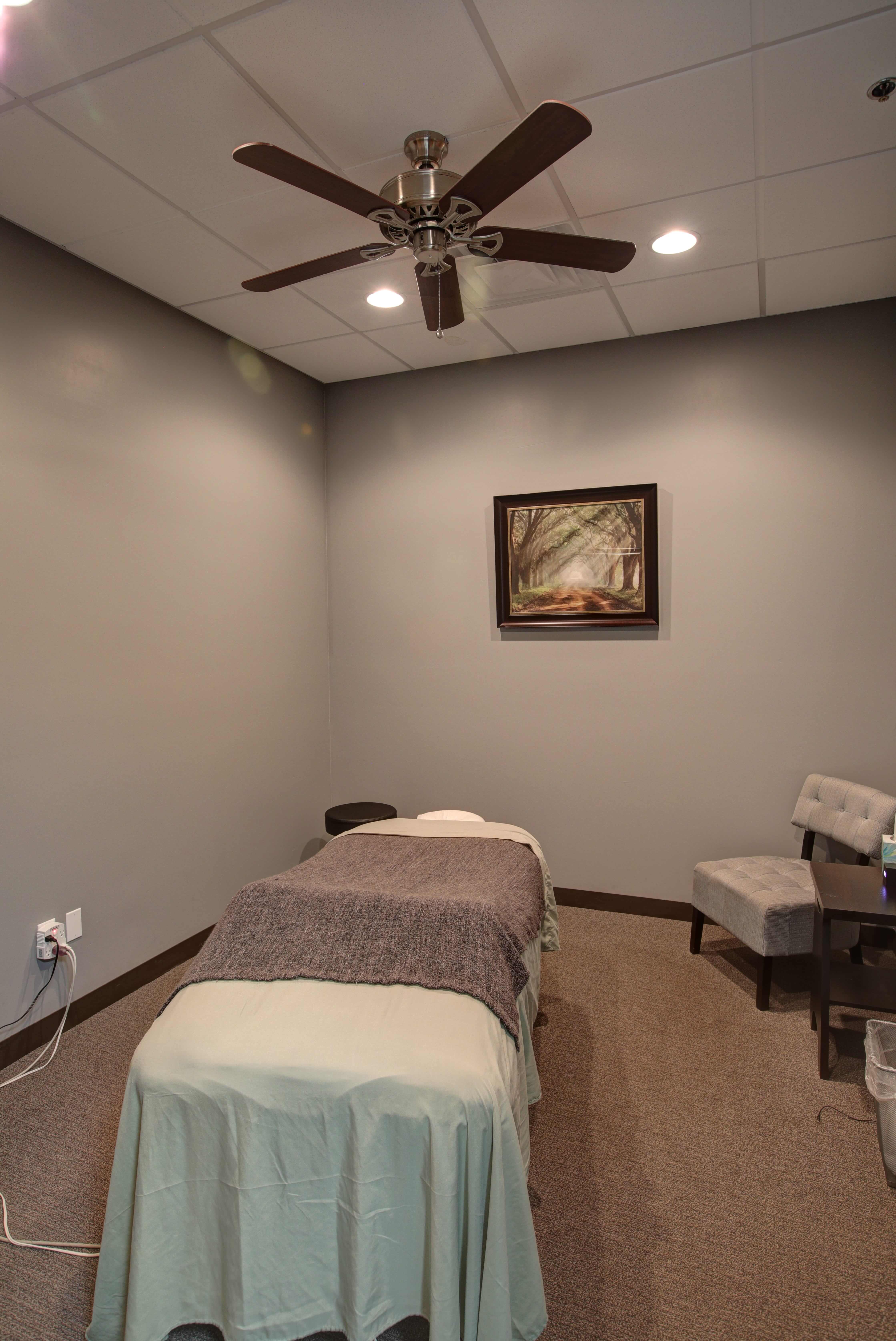 Massage therapy room