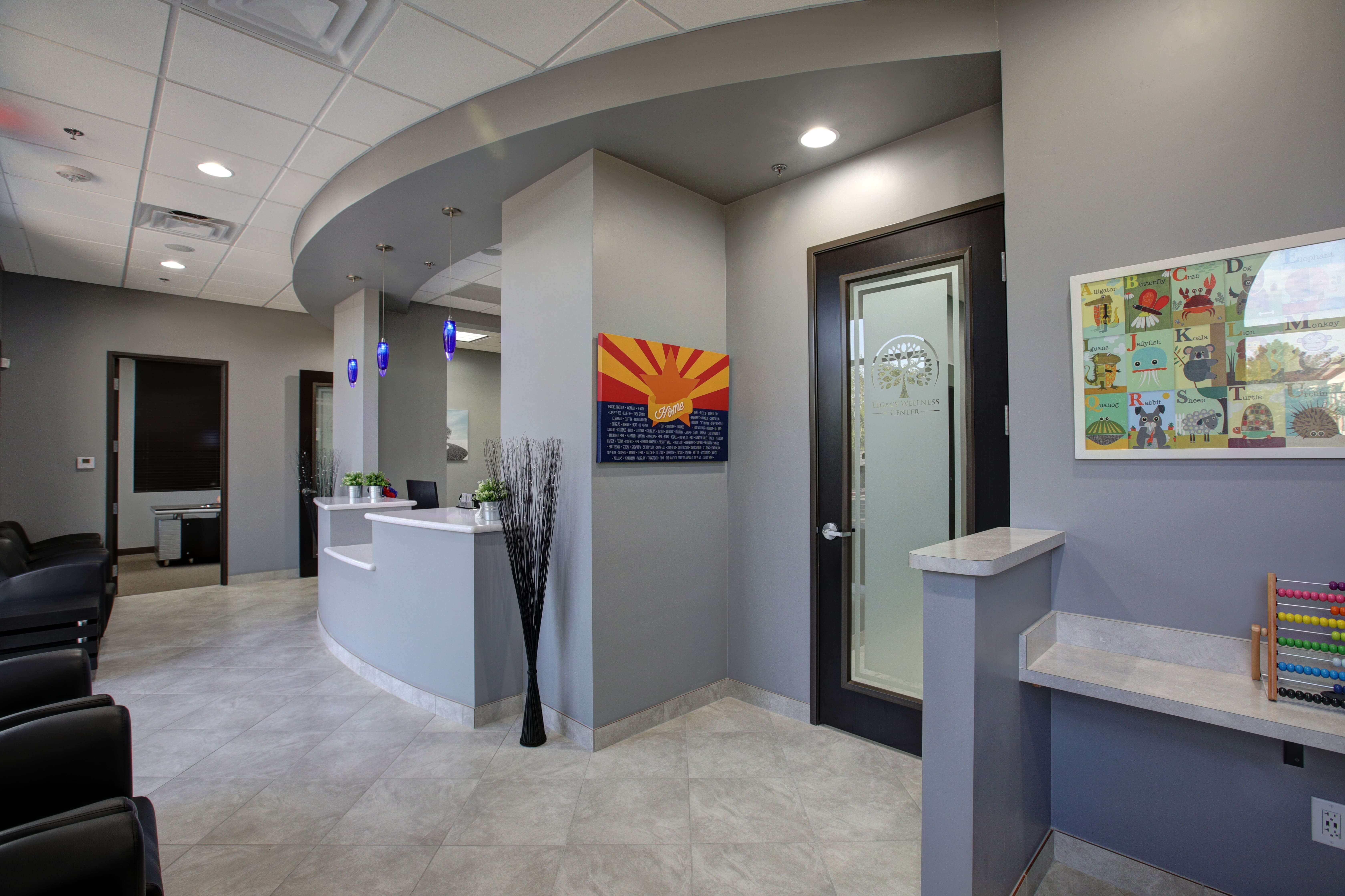 Interior lobby with reception