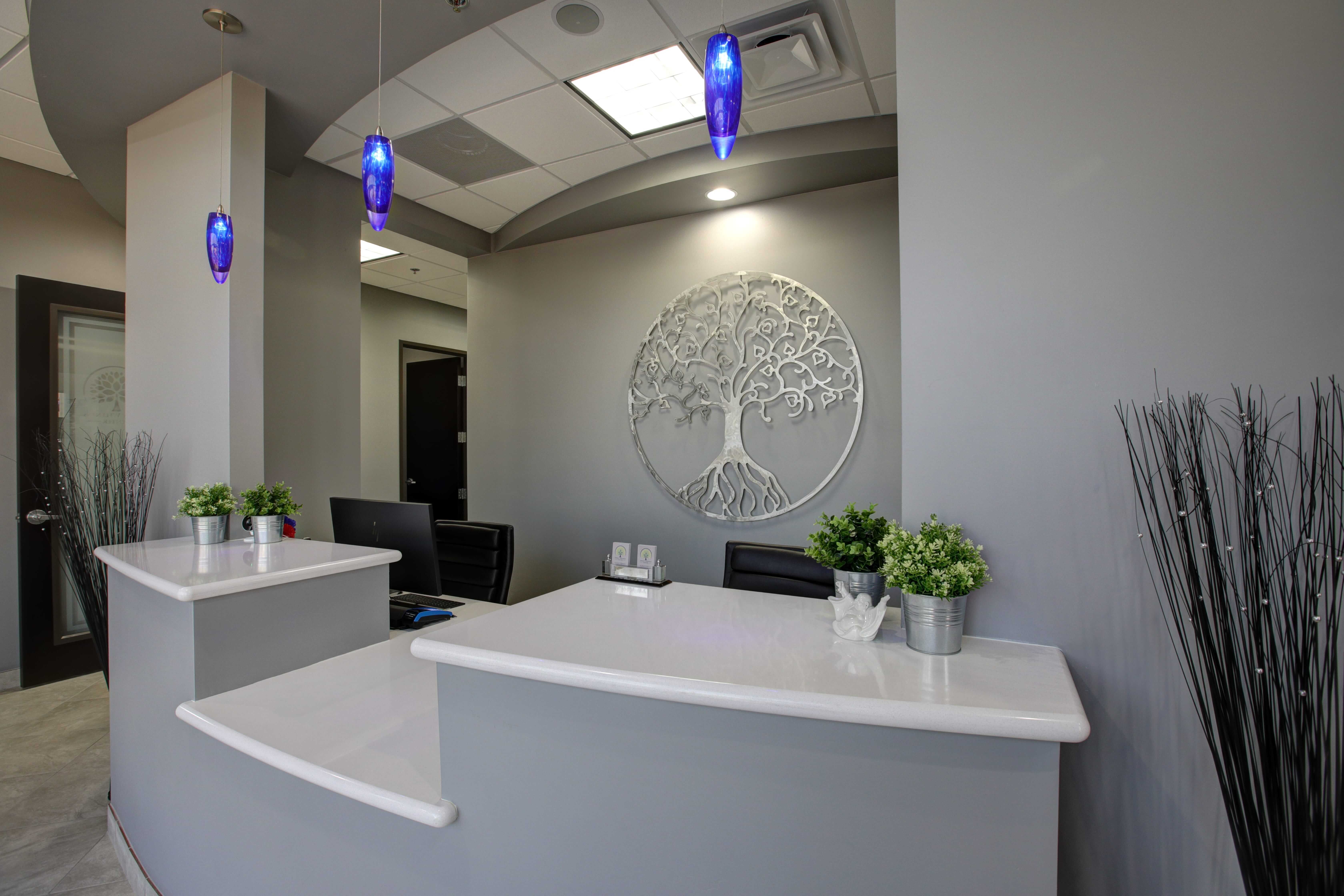 Reception desk close-up