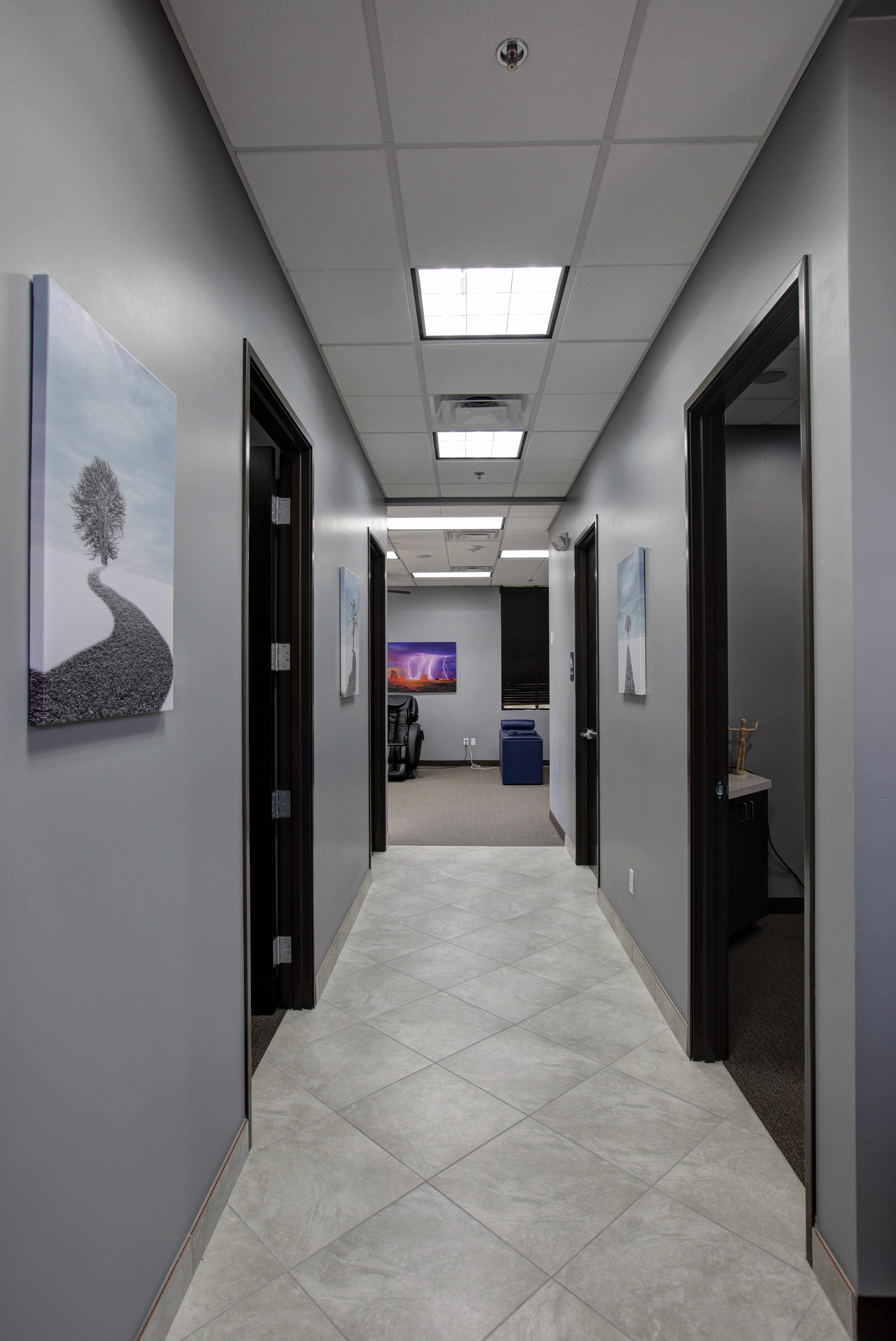Hallway leading to treatment rooms